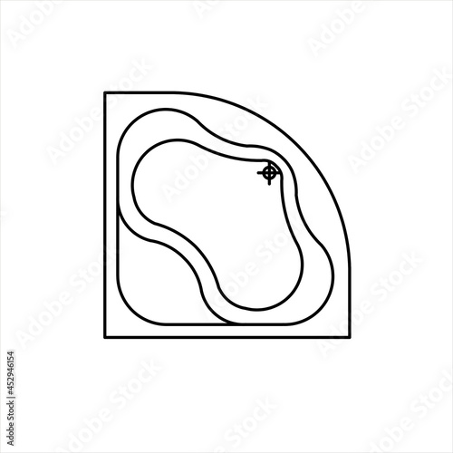 Luxury bathtub sketch vector design