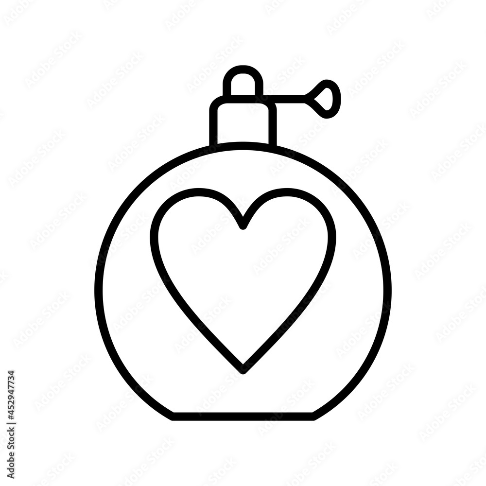 Obraz premium Perfume Vector Line Icon Design