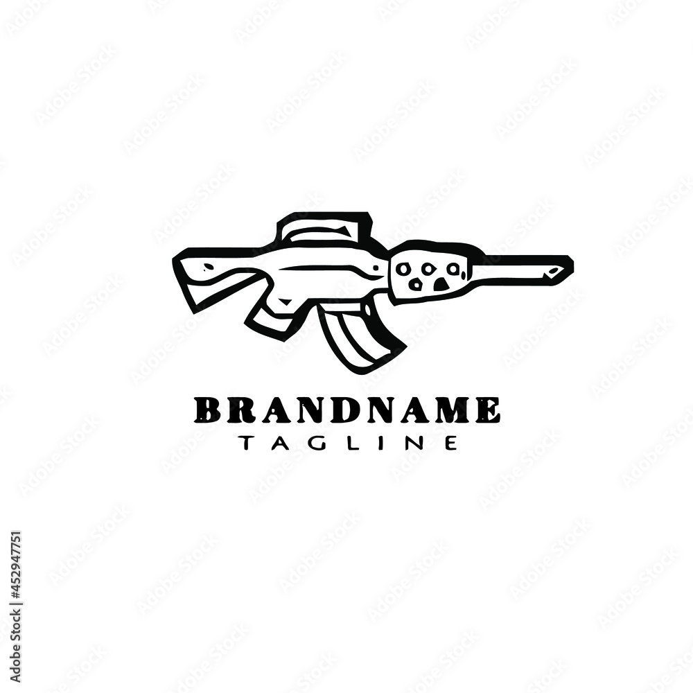 gun design logo template icon vector illustration