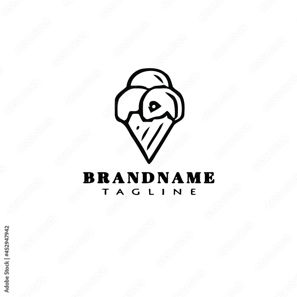 ice cream stick logo cartoon design icon vector ice cream stick logo cartoon design icon vector