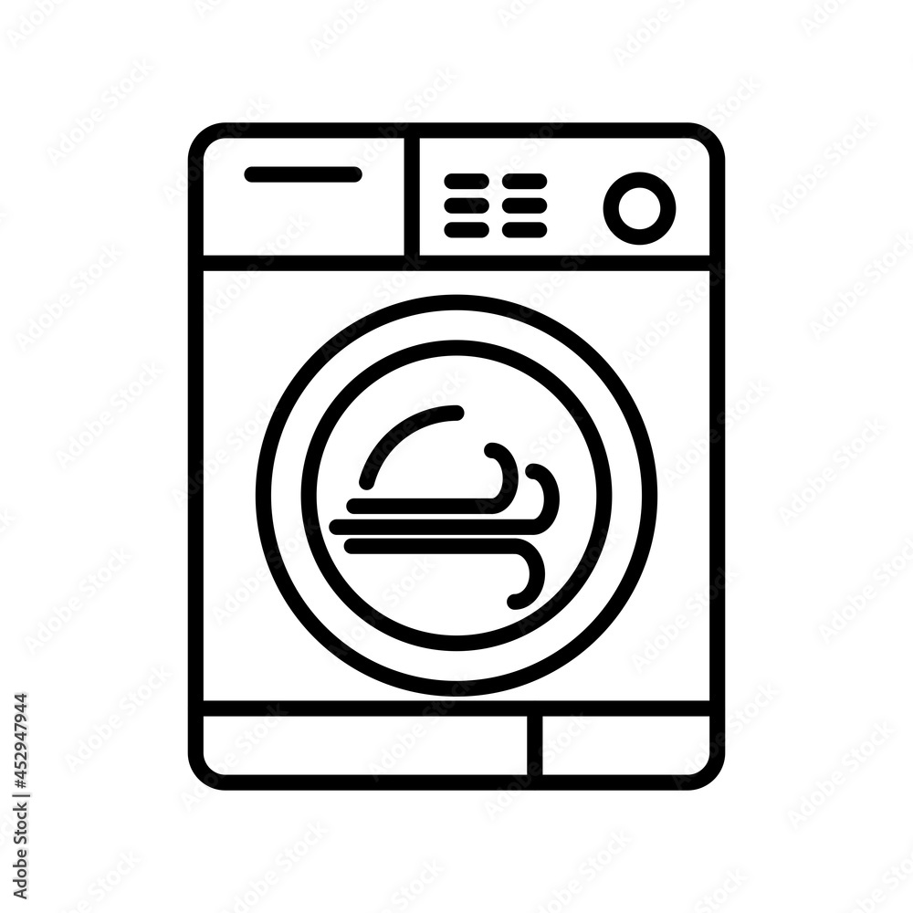 Washing machine Vector Line Icon Design Washing machine Vector Line Icon Design