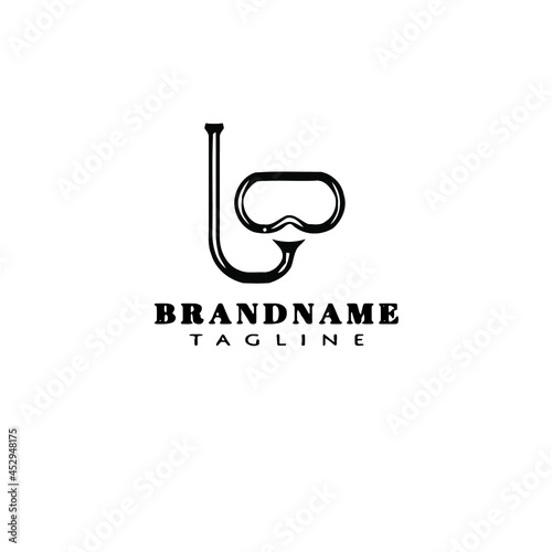 diving snorkel mask accessory cartoon logo icon design vector illustration