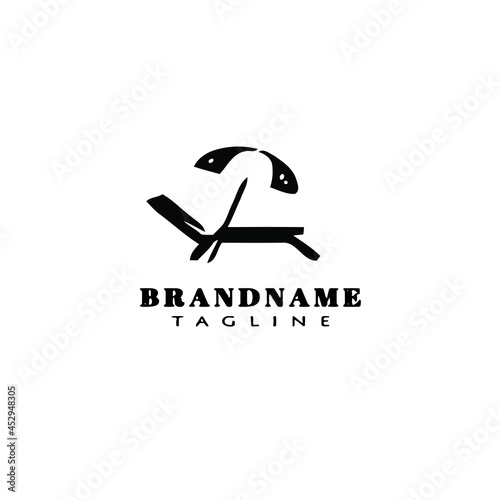 deck chair logo icon design template vector