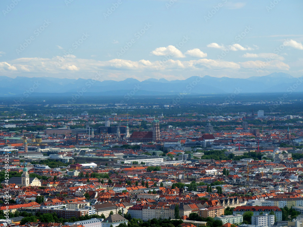 München, Deutschland: Blick über die Stadt