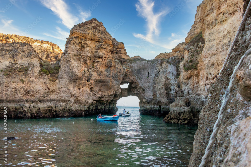 The golden cliffs of Ponta da Piedade, west of Lagos