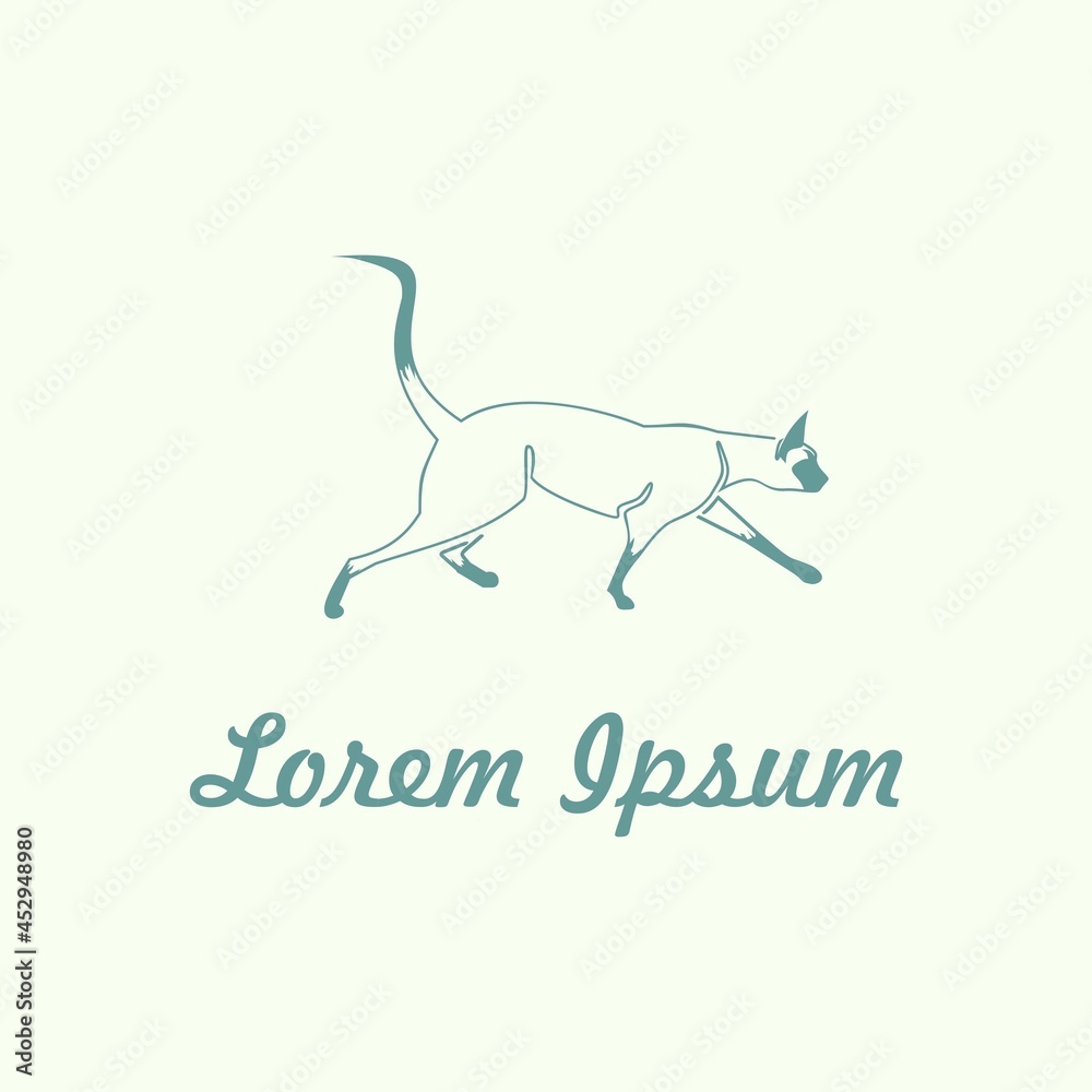 Animal logo collection, Pet care, cat symbol