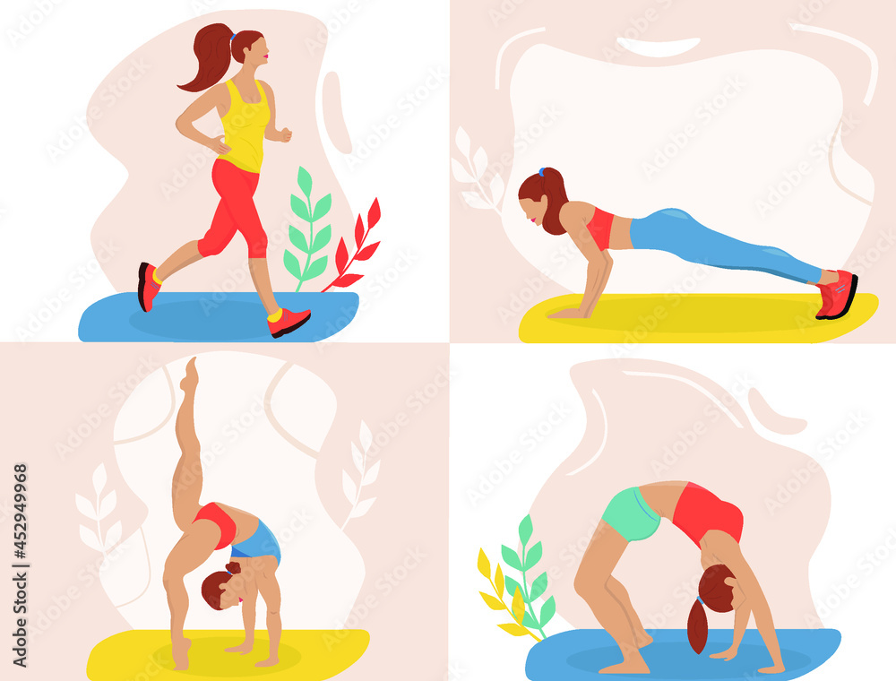 illustration of a woman doing yoga