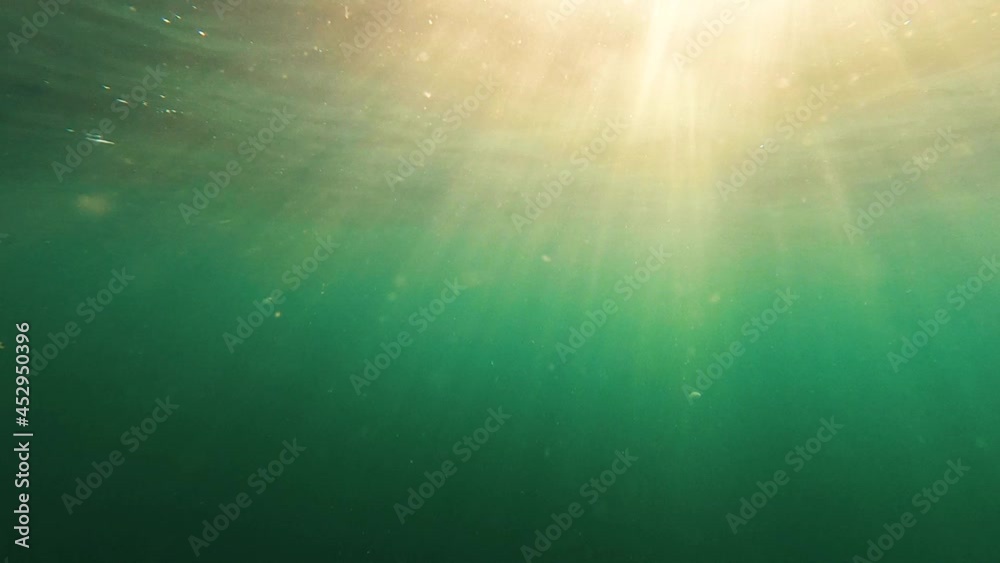 epic underwater light rays in the ocean water Stock Video Adobe Stock