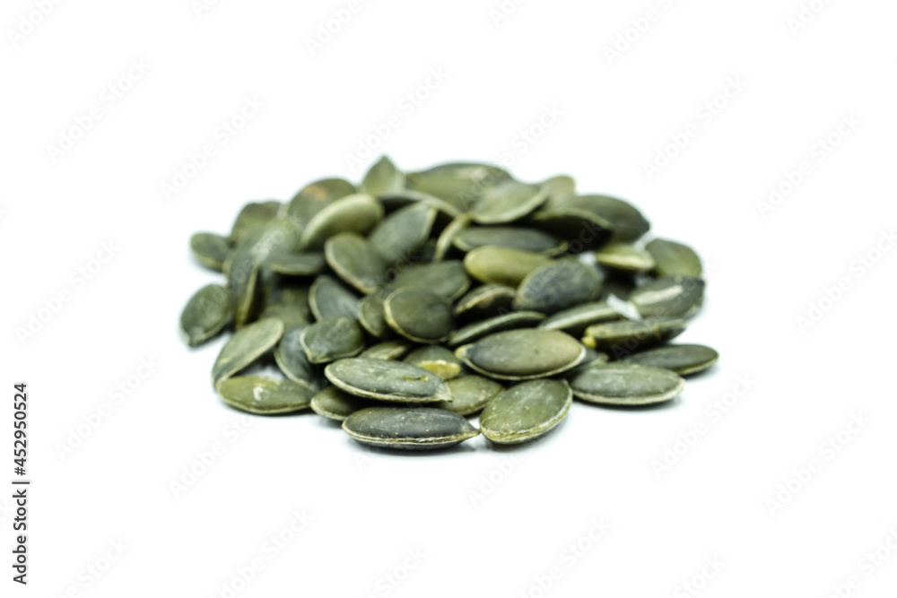 Pumpkin seeds isolated on white background Pumpkin seeds isolated on white background