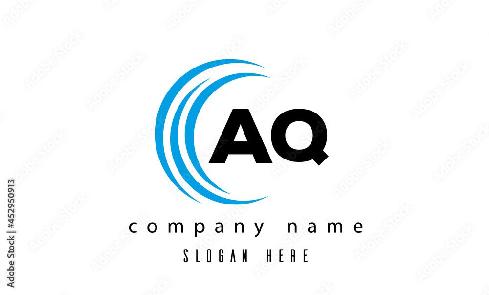 technology AQ latter logo vector technology AQ latter logo vector