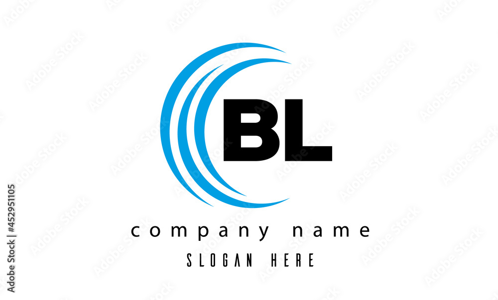 technology BL latter logo vector technology BL latter logo vector