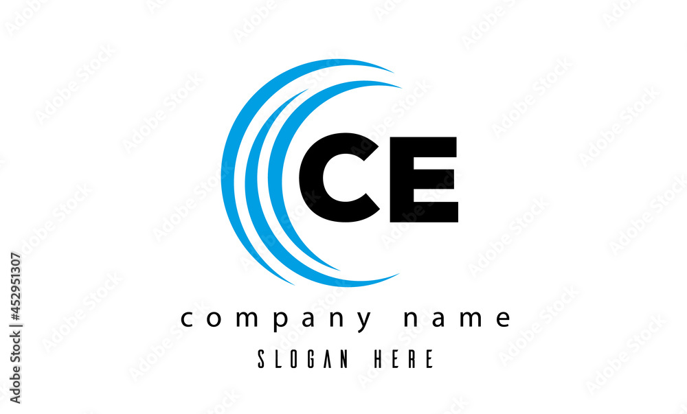  technology CE latter logo vector