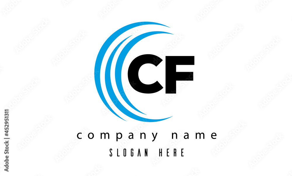  technology CF latter logo vector