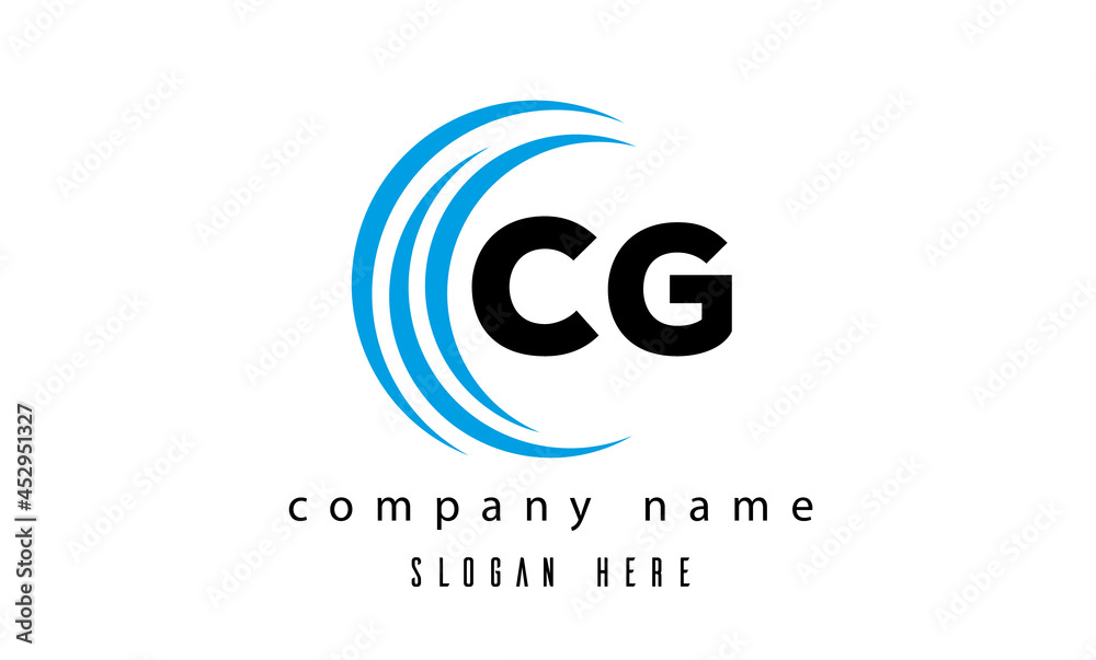  technology CG latter logo vector