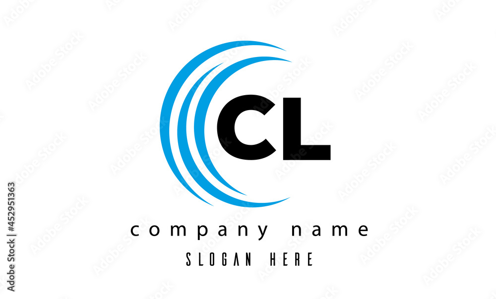 creative technology CL latter logo vector