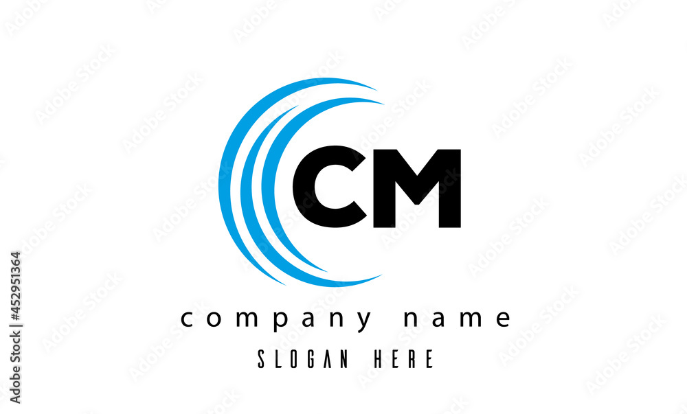 creative technology CM latter logo vector