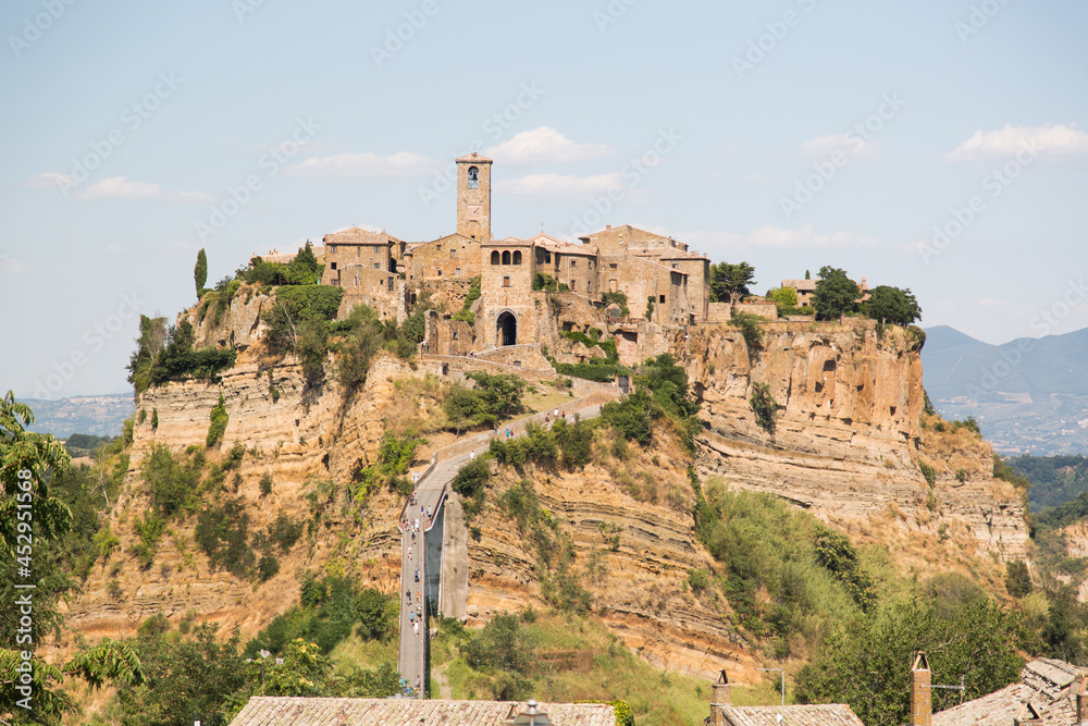 Civita di Bagnoregio (dying city)old  town in the Province of Viterbo in central Italy. Tourist town on the mountain