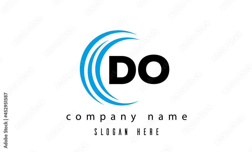 Obraz premium creative technology DO latter logo vector