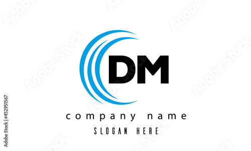 Free Download creative technology DM latter logo vector - GFXLoad