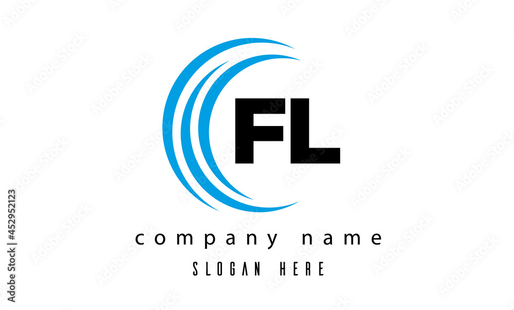 creative technology FL latter logo vector