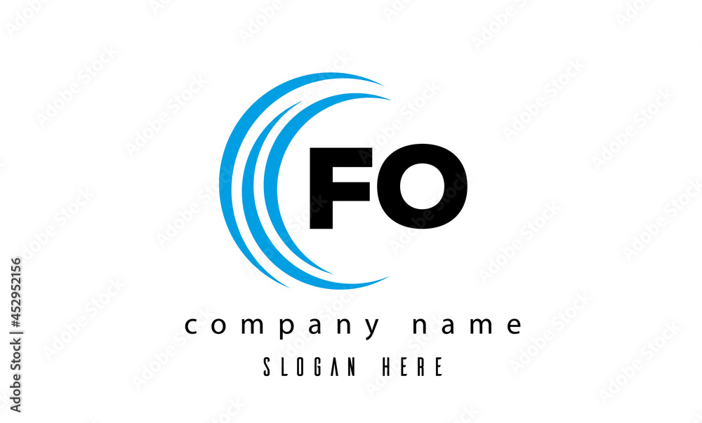 creative technology FO latter logo vector
