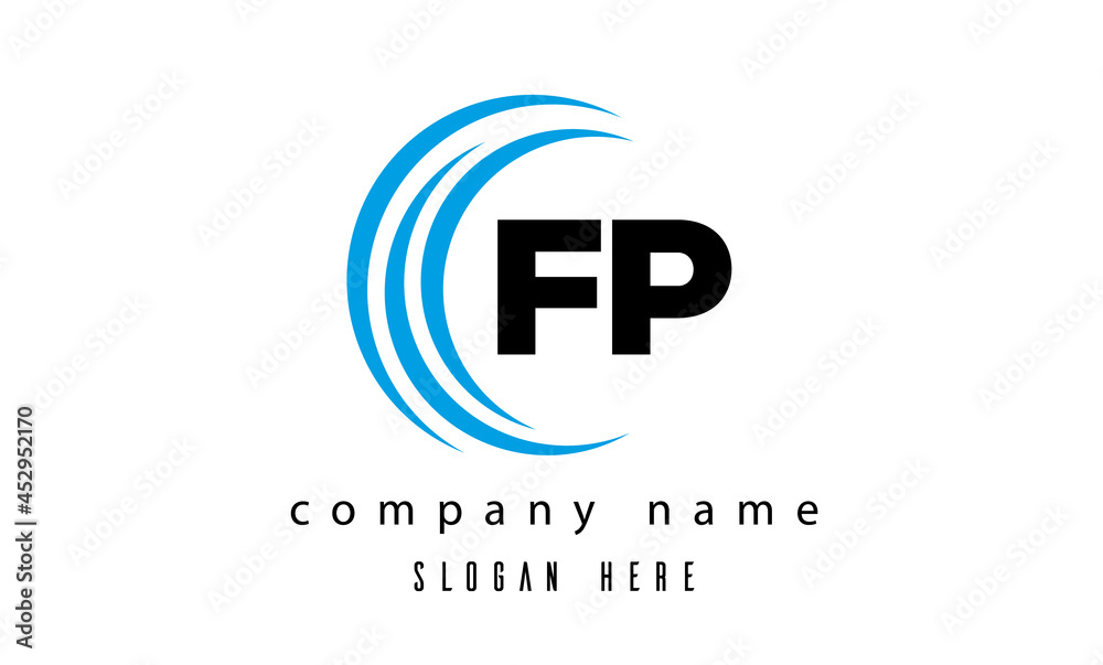 creative technology FP latter logo vector creative technology FP latter logo vector