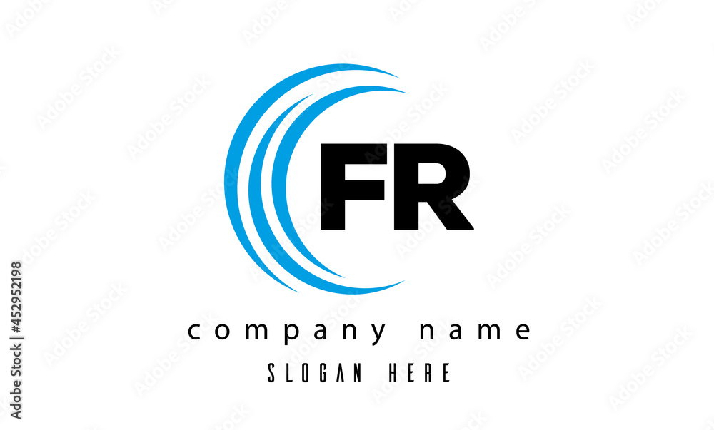 creative technology FR latter logo vector