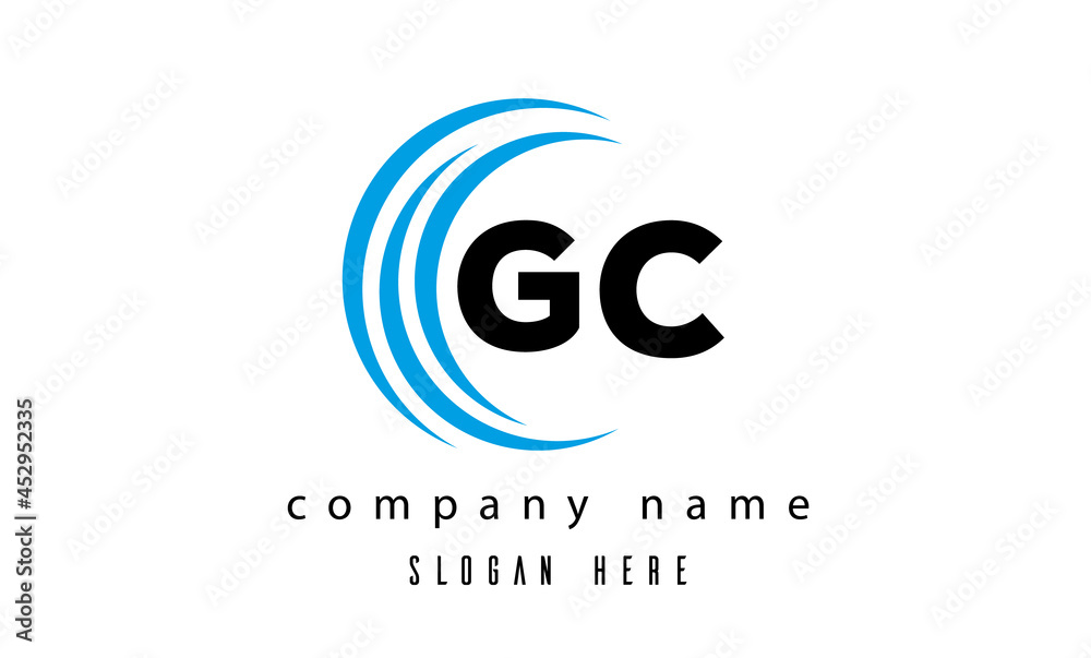 creative technology GC latter logo vector