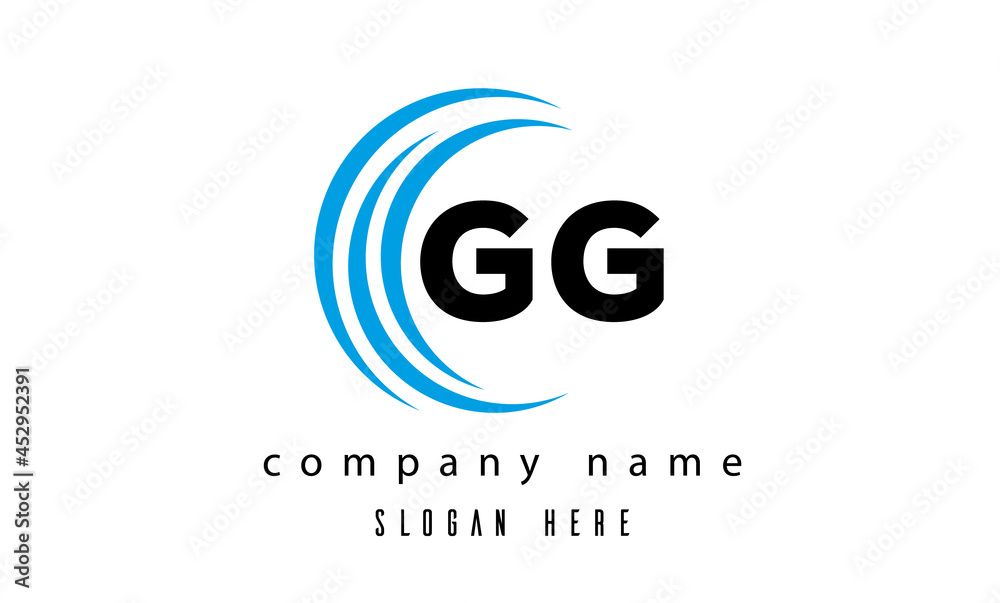 creative technology GG latter logo vector creative technology GG latter logo vector