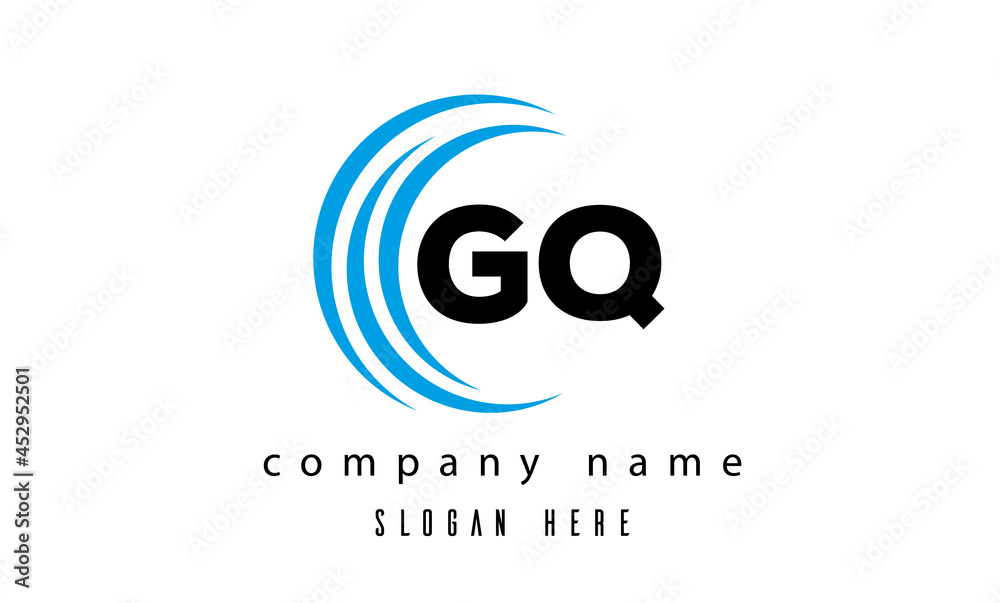 technology GQ latter logo vector