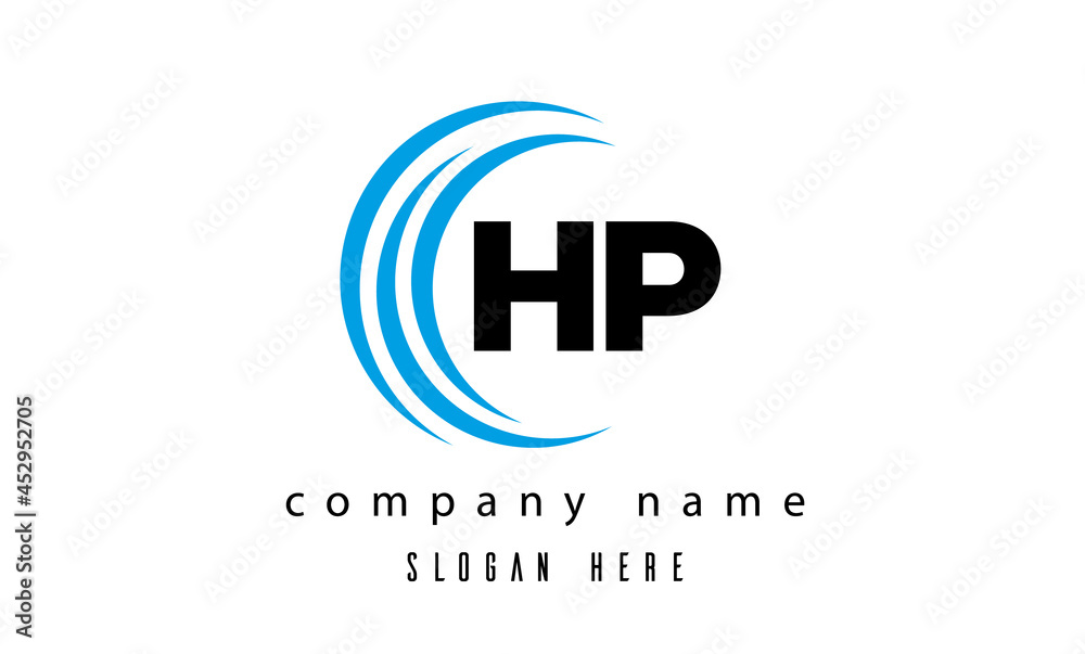 technology HP latter logo vector technology HP latter logo vector