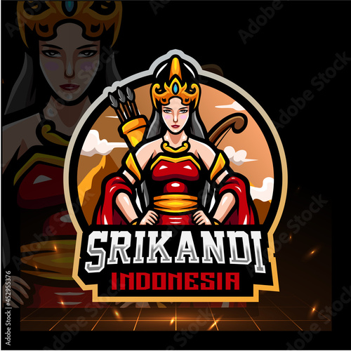 Srikandi of indonesia mascot. esport logo design