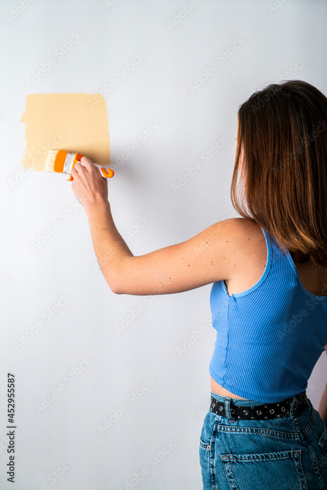 Pintura Pared Chica Stock Photo Adobe Stock