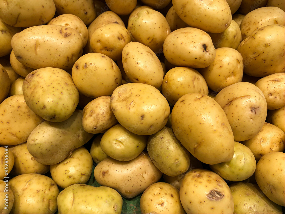 Potato - Close up of a pile of potatoes Potato - Close up of a pile of potatoes