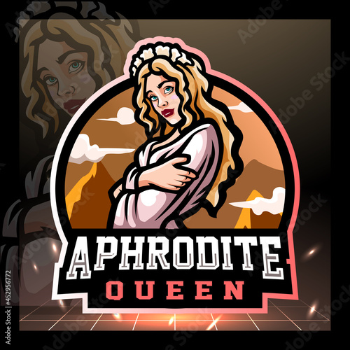 Aphrodite mascot. esport logo design