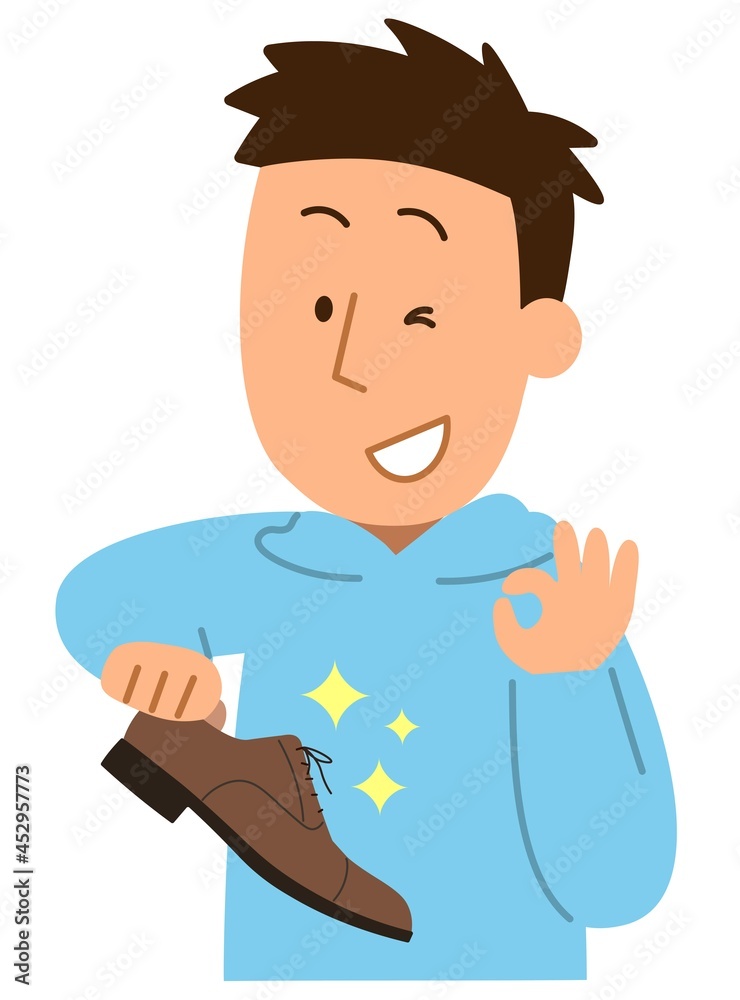 綺麗な革靴を持つ男性1