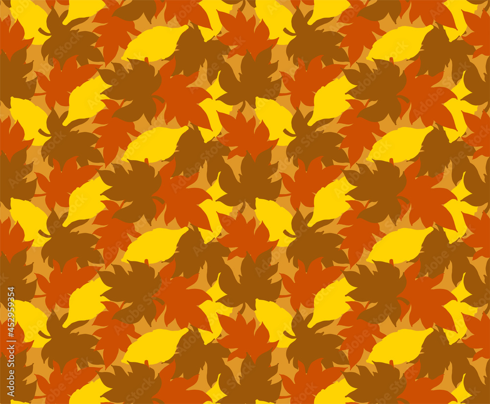 Autumn leaves seamless pattern. Leaves background. Pattern design for textiles, fabric, interior, wallpaper, decoration. Vector. Autumn leaves seamless pattern. Leaves background. Pattern design for textiles, fabric, interior, wallpaper, decoration. Vector.