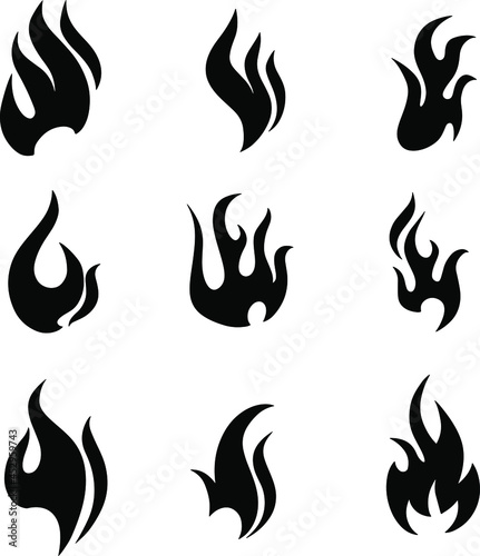 Sketch fire doodle set for web background design. Vector illustration design element set. Doodle sketch design elements. Web banner. Vector flame illustration.