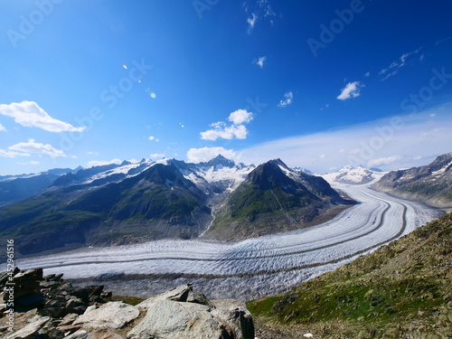 Wallis, Schweiz: Blick auf den Aletschglescher photo