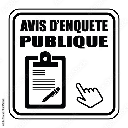 Logo avis d'enquête publique.