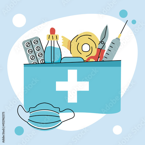 six med kits icons