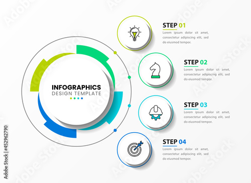 Infographic design template. Creative concept with 4 steps