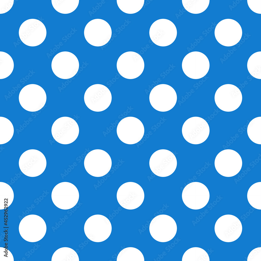 seamless pattern with white circles on a blue background
