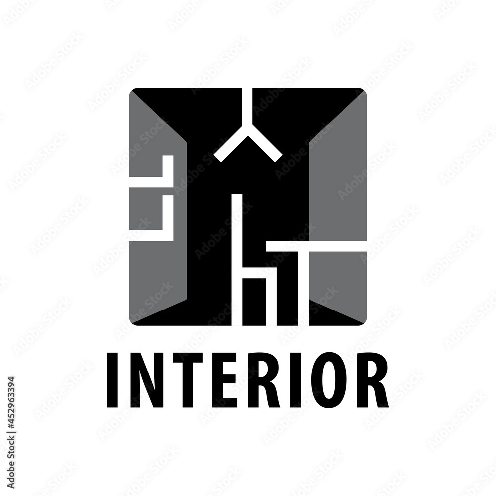 Vector logo interior design of a house, apartment Vector logo interior design of a house, apartment