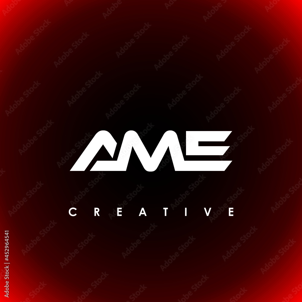 AME Letter Initial Logo Design Template Vector Illustration