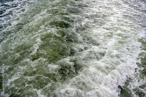Water swell from the Greenock to Dunoon ferry