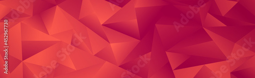 Abstract red gradient triangles of different sizes - Vector