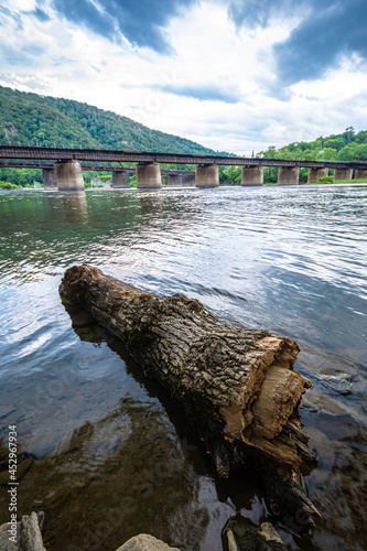 Winchester and Potomac Railroad Bridge over the Potomac River in Harper's Ferry, West Virginia. photo