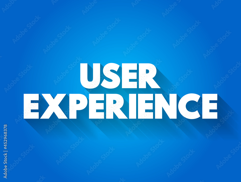 User Experience text quote, concept background