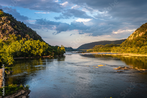 View of Potomac river from Harpers Ferry ,West Virginia, USA. photo